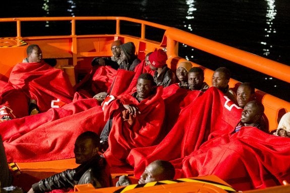 Una de las pateras llegadas este año a Motril