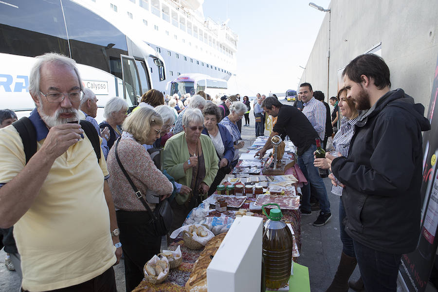 La Alpujarra se sube al turismo de cruceros con una acción promocional en el Puerto de Motril