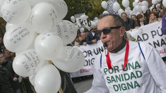 Instante de la manifestación de este domingo.