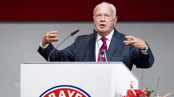 el presidente del Bayern, Uli Hoeness.
