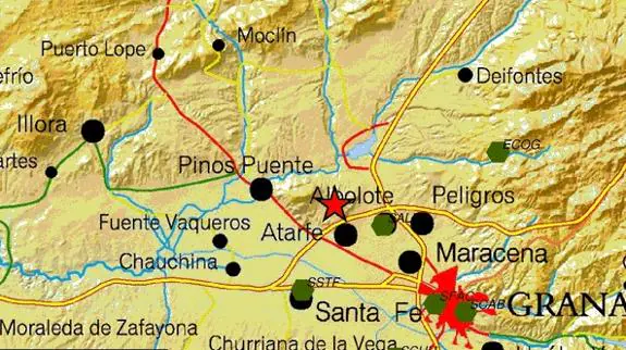 Un pequeño terremoto se deja sentir en Atarfe y en Albolote