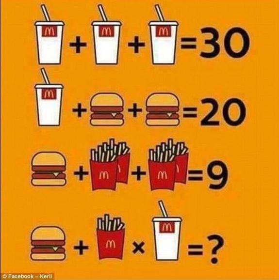 Solución al reto de McDonald's que el 98% falló al resolverlo