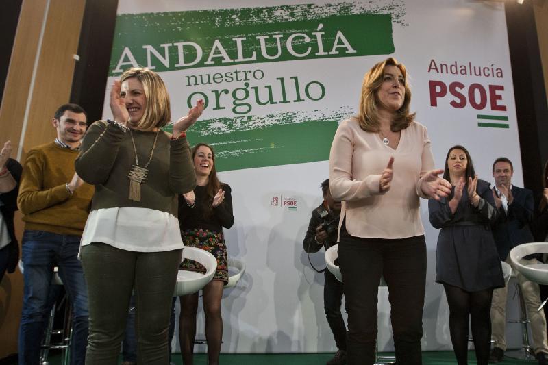 Susana Díaz durante las jornadas de conmemoración del 130 aniversario de la constitución de la agrupación socialista de Alcalá de los Gazules. 