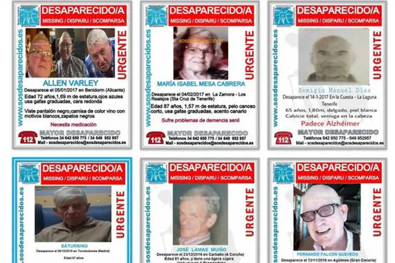 Algunas de las personas actualmente desaparecidas.