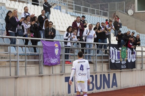Aficionados del Real Jaén que arroparon al equipo el pasado domingo en Lorca.