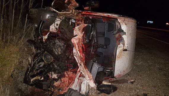 Vehículo tras la colisión