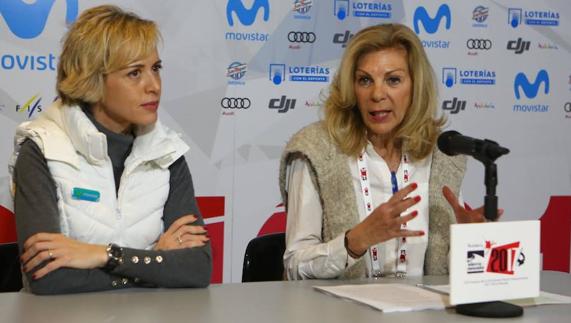 Carme Artigas y María José López, en la presentación de este jueves.