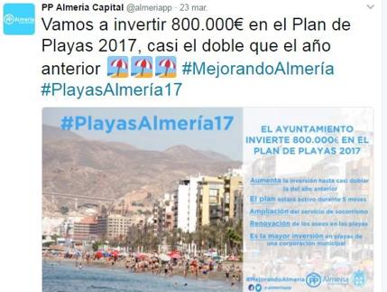 IU denuncia el uso partidista del PP del escudo del Ayuntamiento de Almería