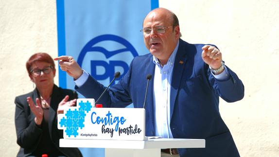 Sebastián Pérez, durante el acto de presentación de su candidatura