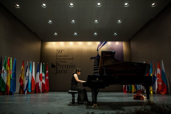 Actuación de la primera fase del 59º Concurso Internacional de Piano Premio 'Jaén'.