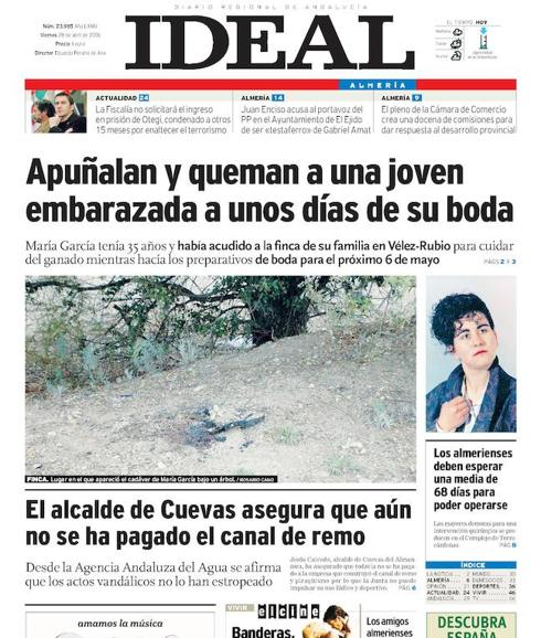 Apuñalan y queman a una joven embarazada a unos días de su boda