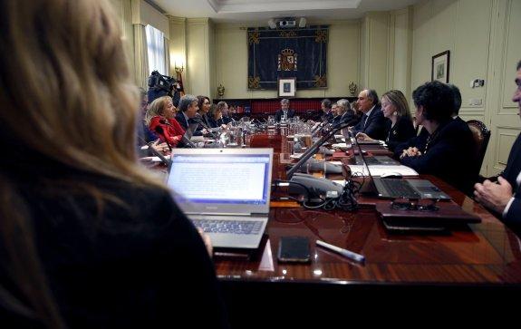 Una sesión del pleno del Consejo General del Poder Judicial, el órgano de gobierno de los jueces españoles.