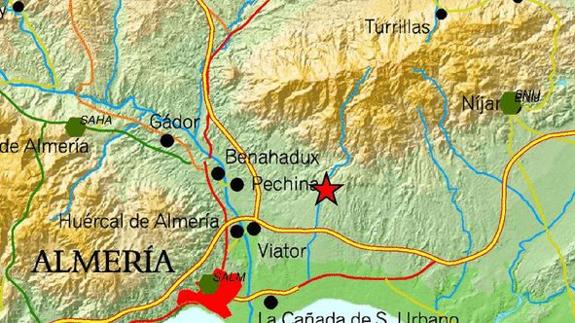 Un terremoto de 3,7 grados con epicentro en Viator asusta a Almería