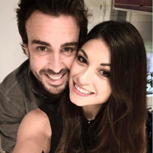 Fernando Alonso, con Linda Morselli