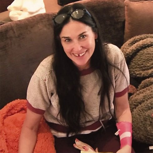 La sonrisa real de Demi Moore.