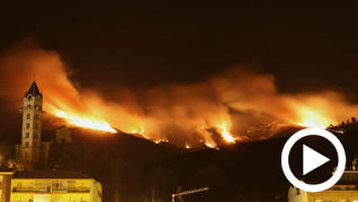 Continúa activo el incendio declarado este miércoles en la sierra de Béjar