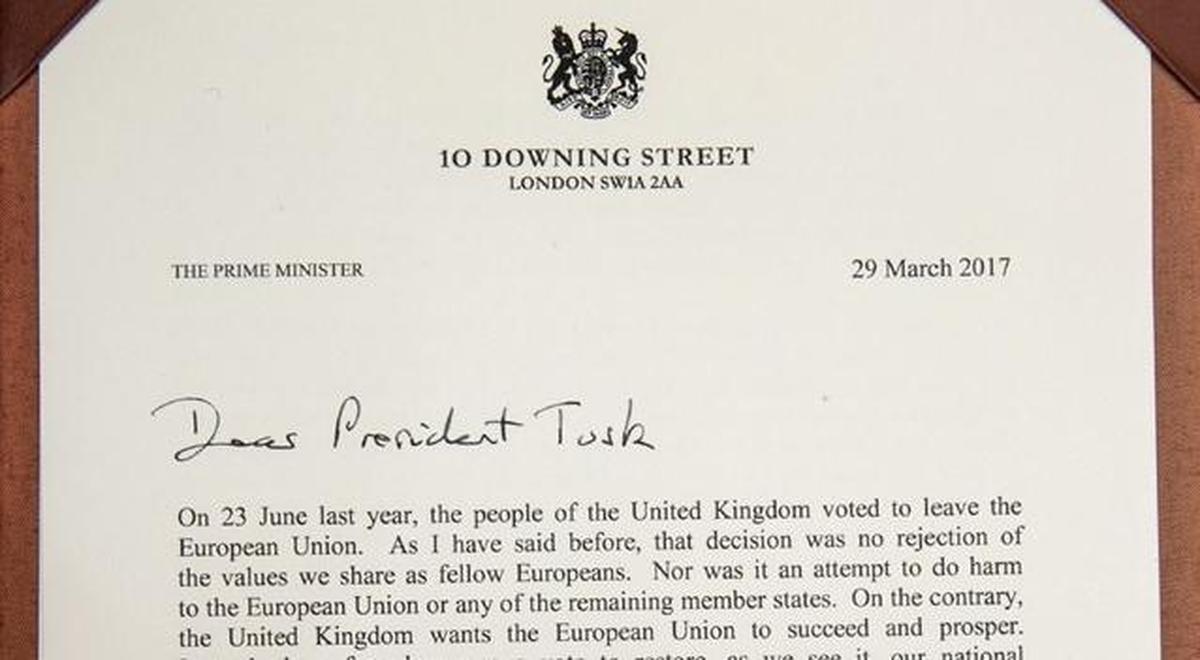 May pide en su carta a la UE negociar a la vez el divorcio y la futura relación de Reino Unido