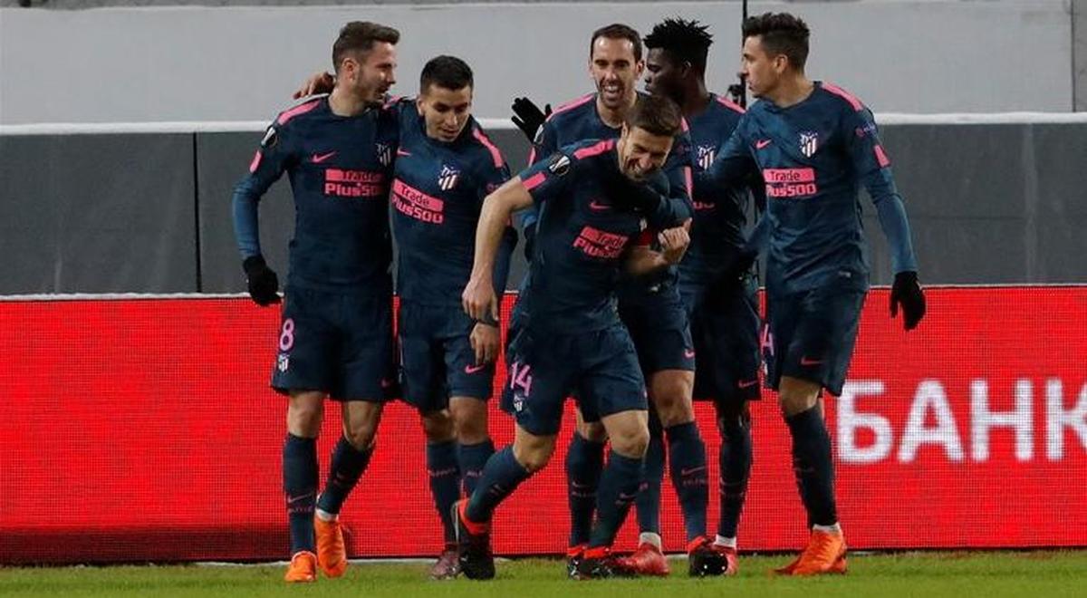 El Atlético, a cuartos con una nueva y espléndida goleada al Lokomotiv (1-5)