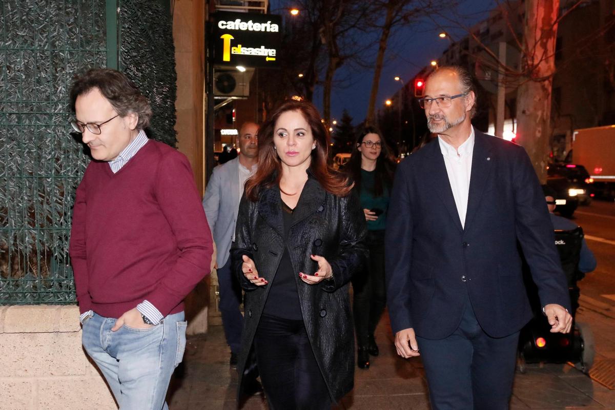 Silvia Clemente, a la entrada de un acto con militantes en Salamanca