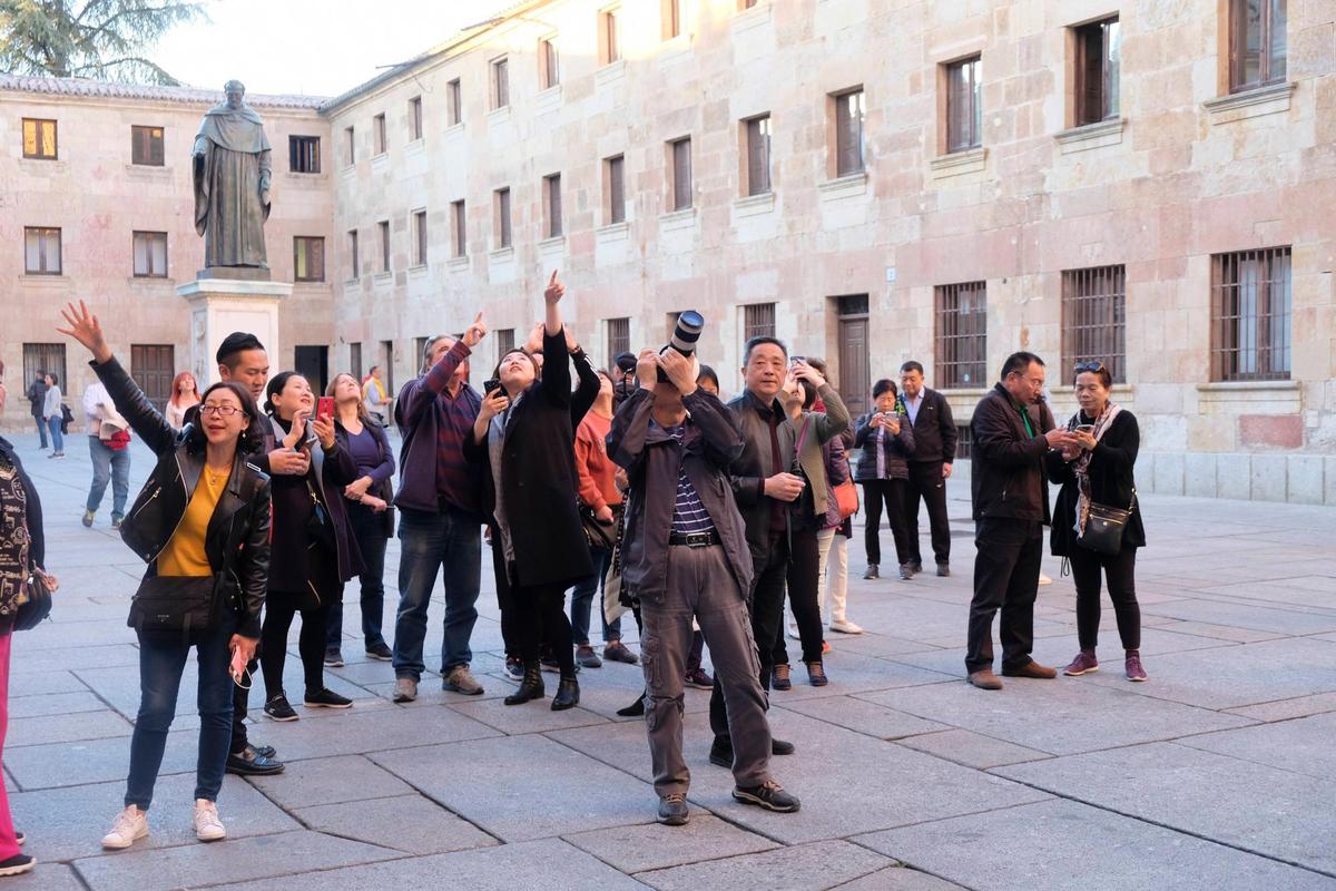 Turistas en Salamanca