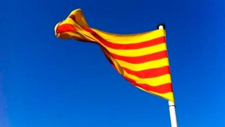 La bandera de Cataluña.