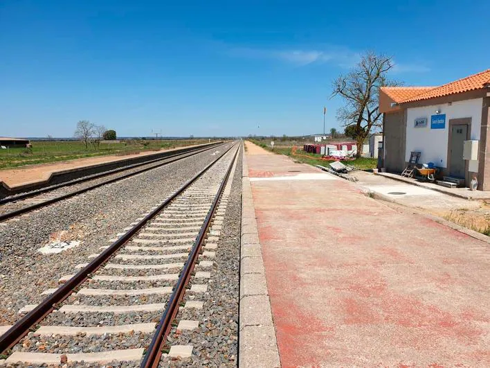 Estación de Sancti Spiritus, donde estuvo estacionado el tren.