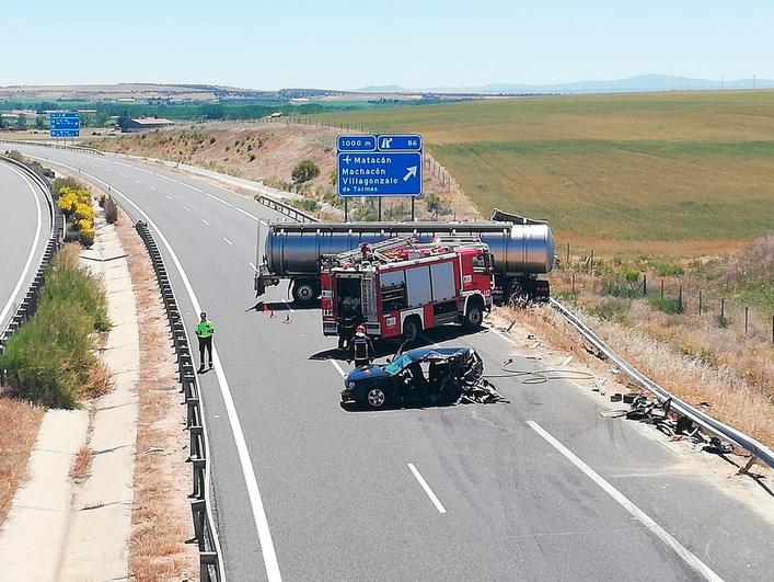 Imágenes del accidente en Machacón.