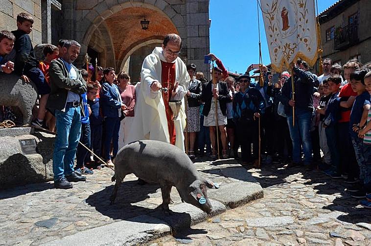 Un ‘garrapato’, el personaje más popular de La Alberca