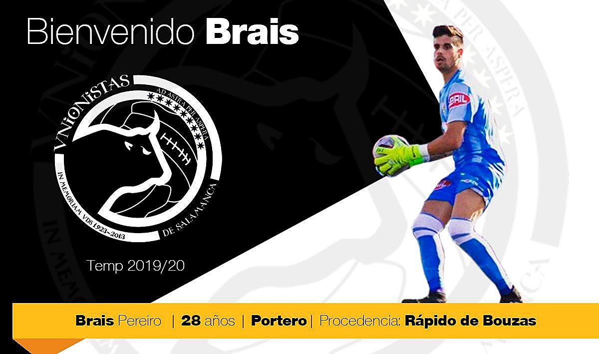 Brais Pereiro, el nuevo portero del Unionistas: “Es un gran reto”