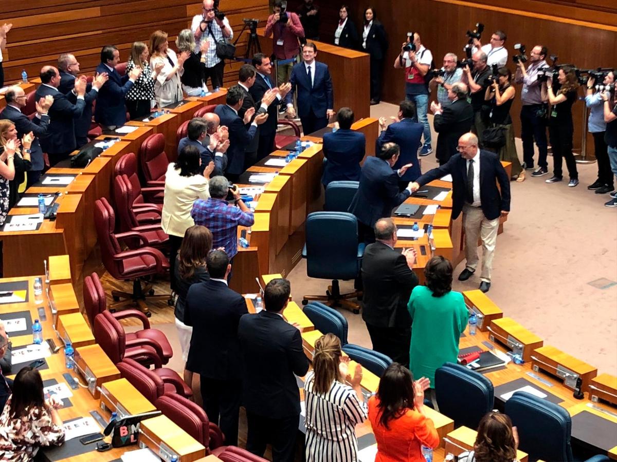 Alfonso Fernández Mañueco, en el debate de investidura