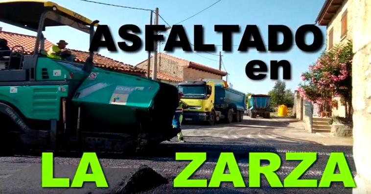 Asfaltado en la Zarza de Pumareda