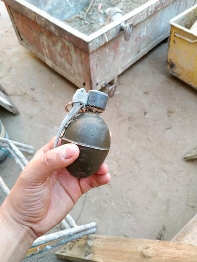 Aparece una granada de la Guerra Civil en Cordovilla