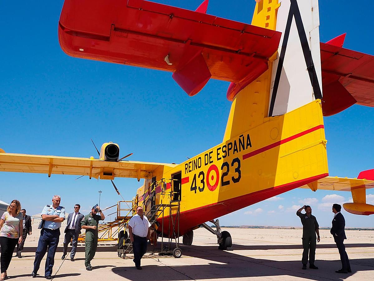 Uno de los aviones anfibios con base en Matacán.
