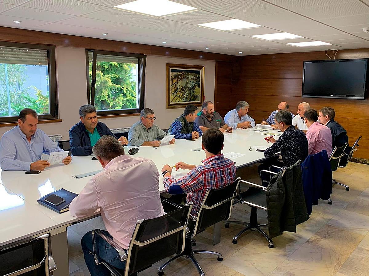 La mesa de cereal de la Lonja de Salamanca, este lunes.