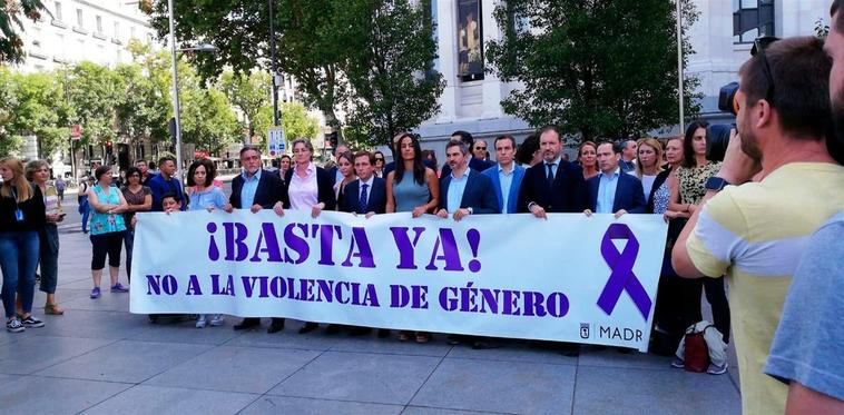 Concentración en Madrid contra la violencia de género.