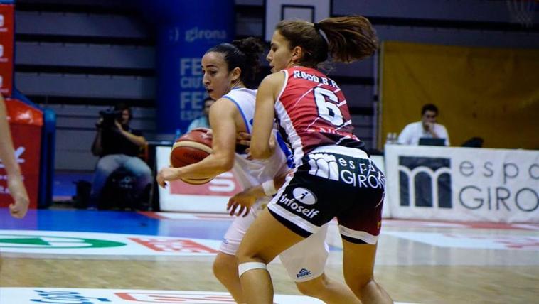 Silvia Domínguez durante el partido de este domingo.