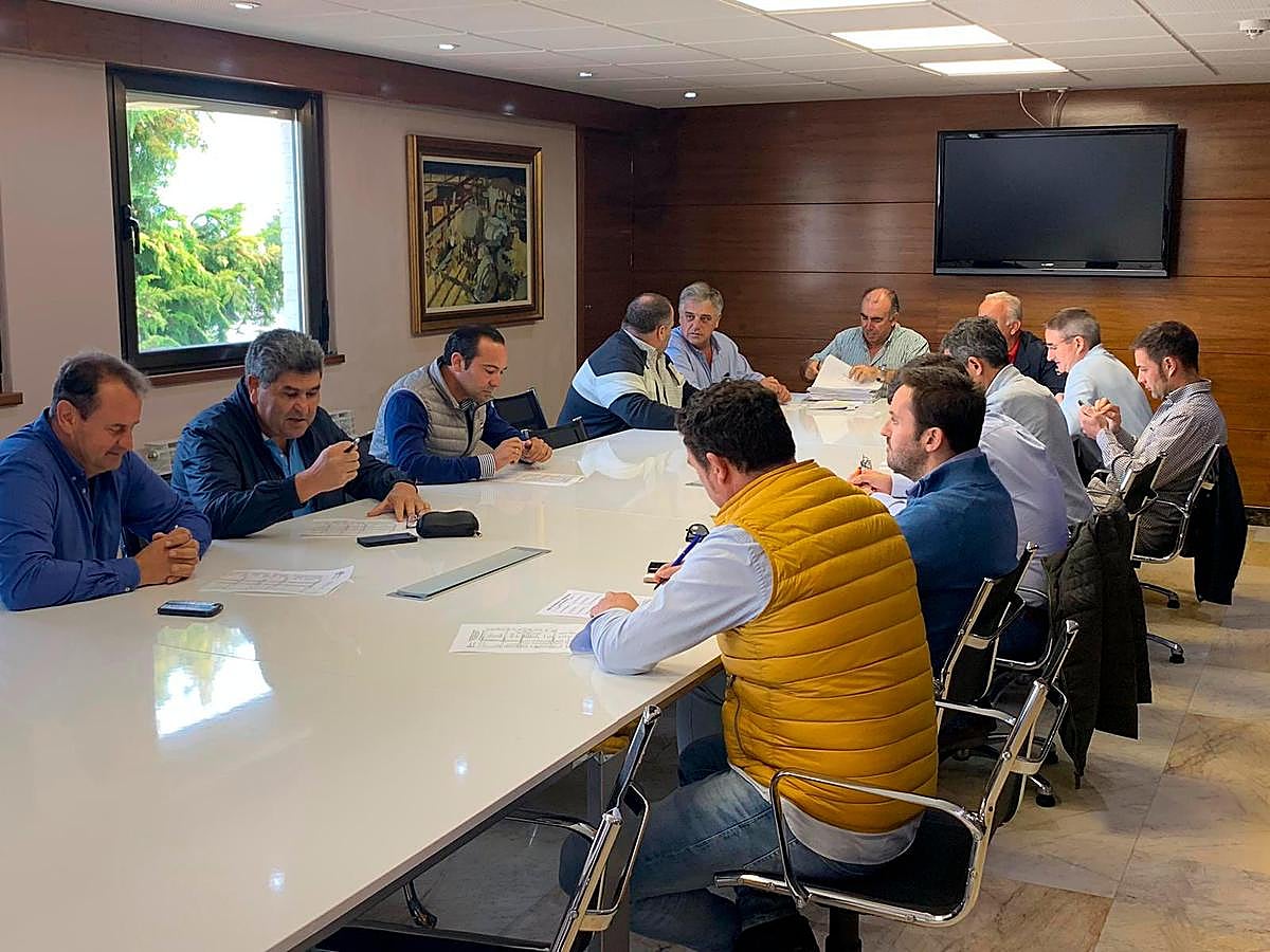 La mesa de cereal de la Lonja de Salamanca, este lunes.