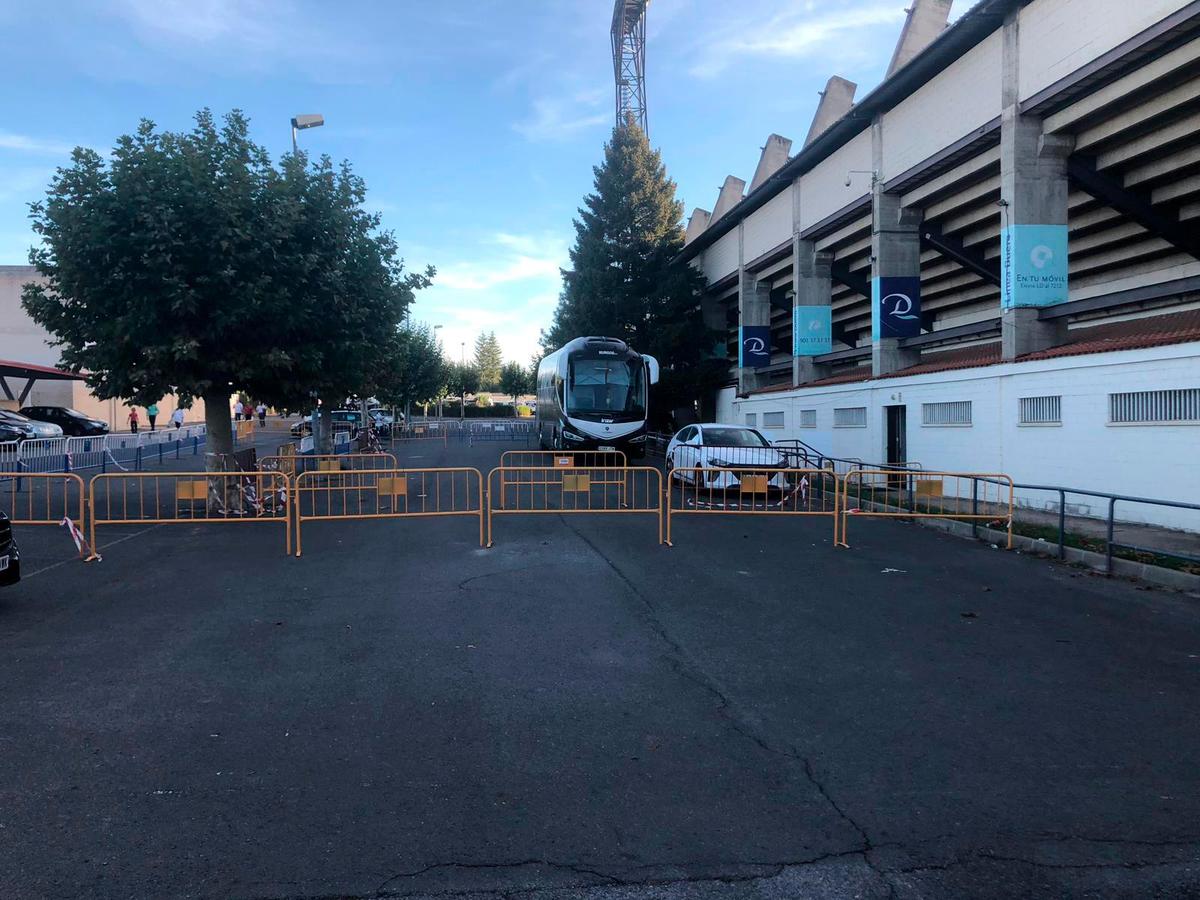 Vallado especial de seguridad durante el partido del jueves contra el Burgos