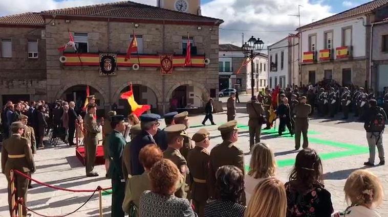 113 personas participan en el acto de jura de bandera en Barruecopardo