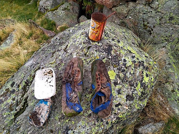 Residuos recogidos por los voluntarios.