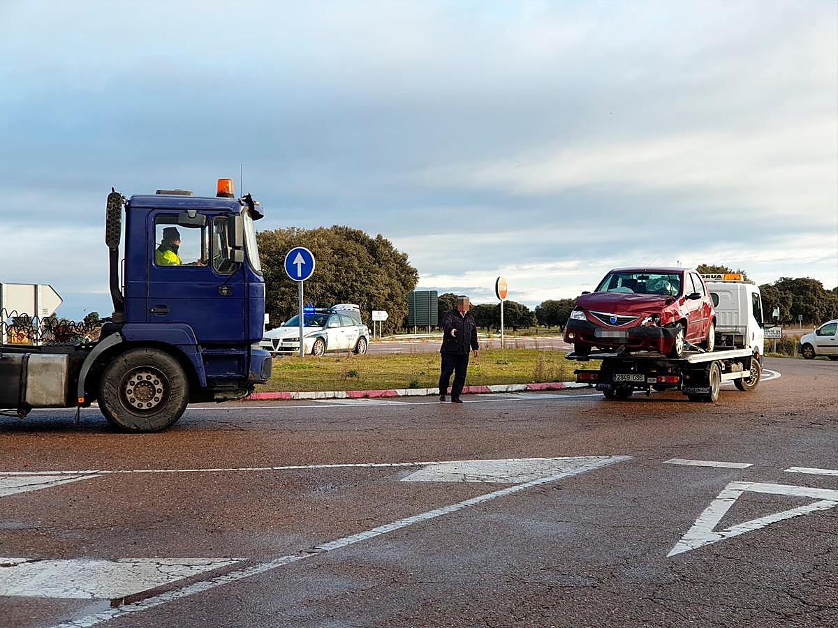 Uno de los vehículos implicados.
