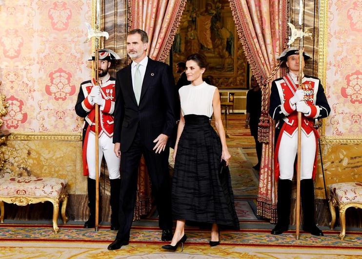 Los Reyes en la recepción a los mandatarios de la Cumbre del Clima.