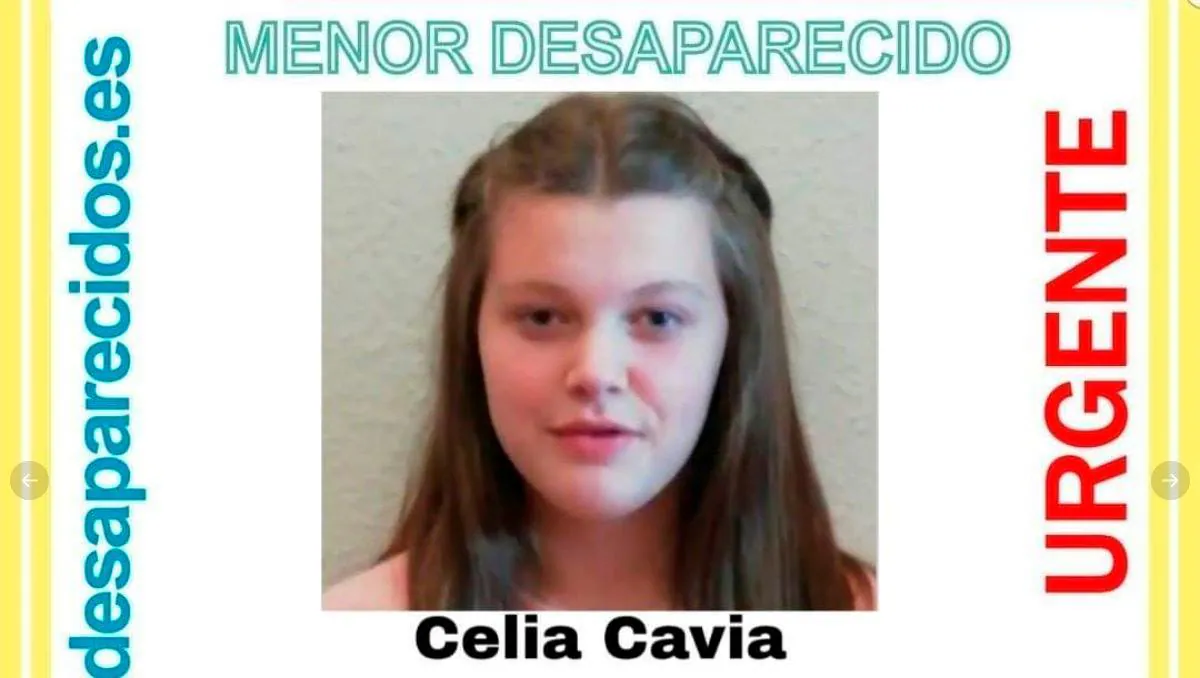 Celia Cavia, la menor desaparecida en Santander.