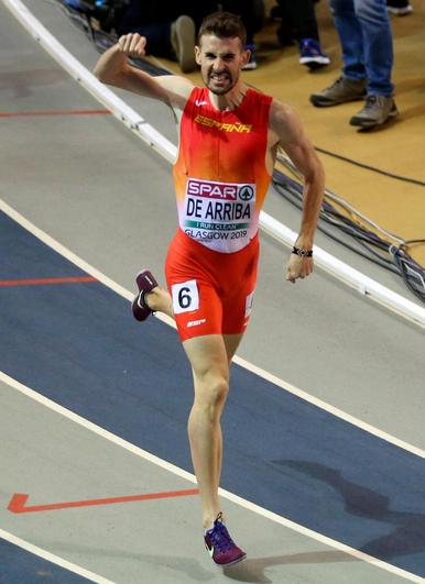 El oro de Álvaro de Arriba en los 800 metros en el Europeo de pista cubierta en Glasgow (Escocia), ha sido el logro más importante.