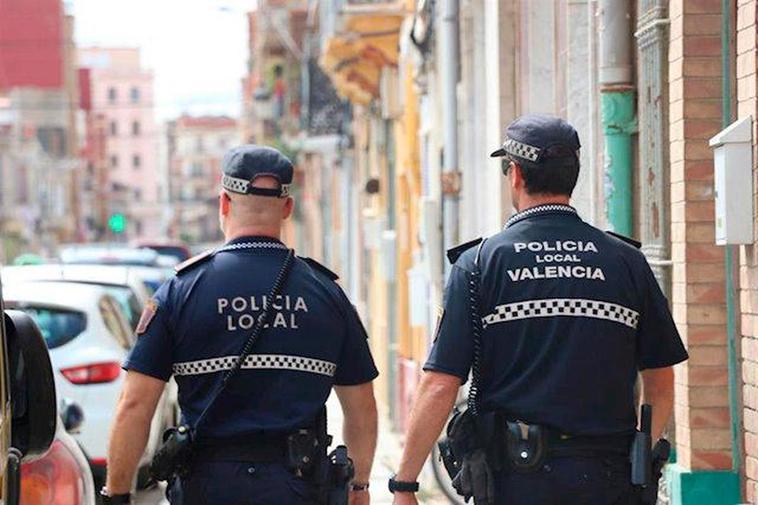 Agentes de la Policía Local de Valencia.