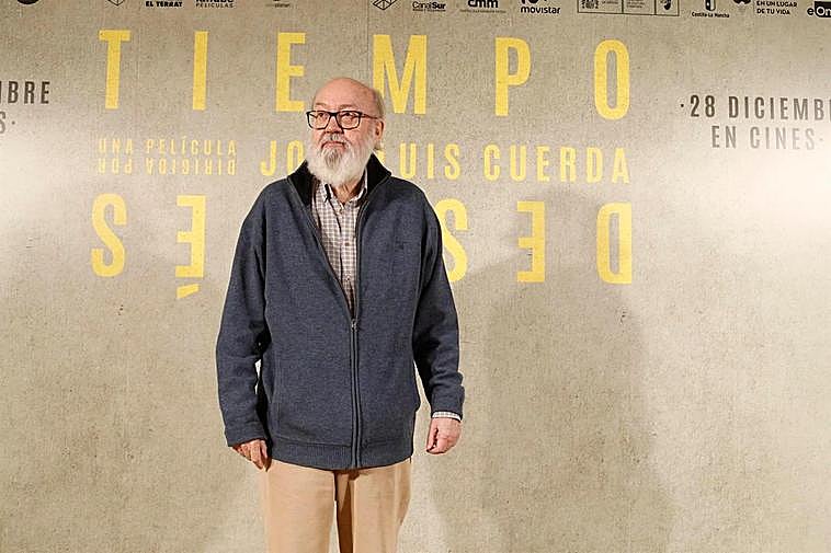 El director José Luis Cuerda durante la presentación de la película “Tiempo después” en Madrid.