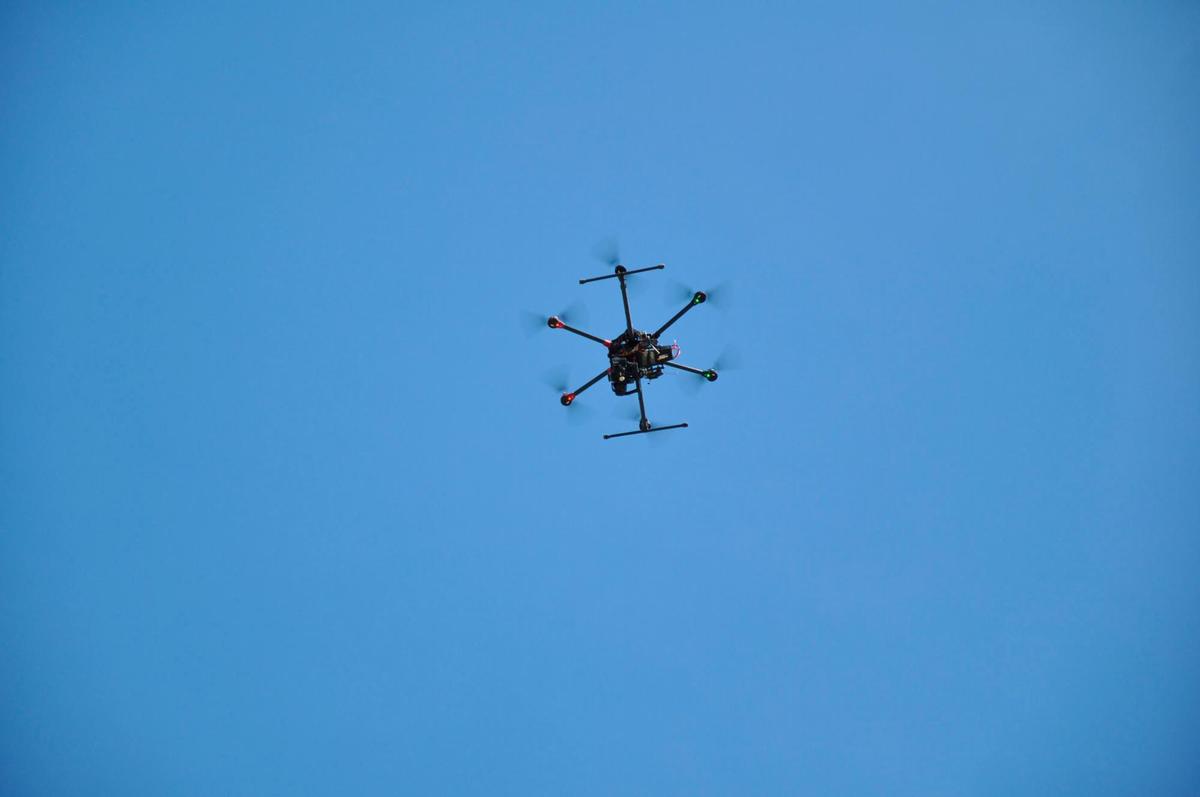 Un dron volando en Salamanca.