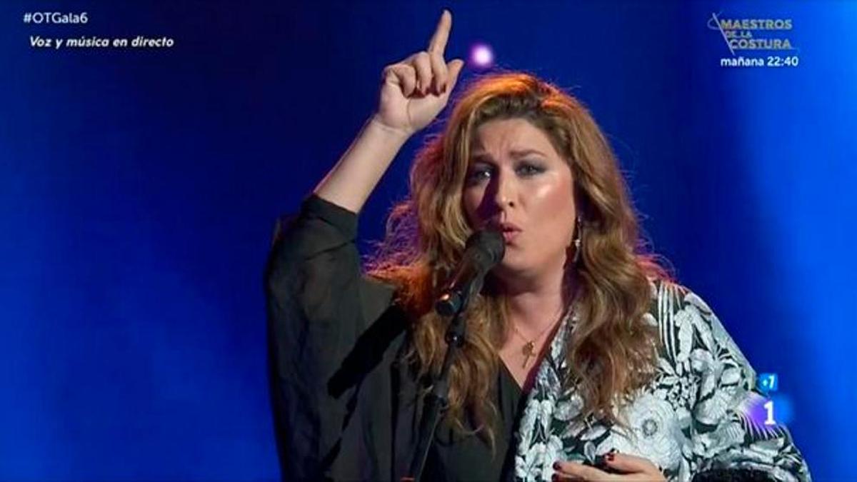 Estrella Morente, durante su actuación en ‘Operación Triunfo’.