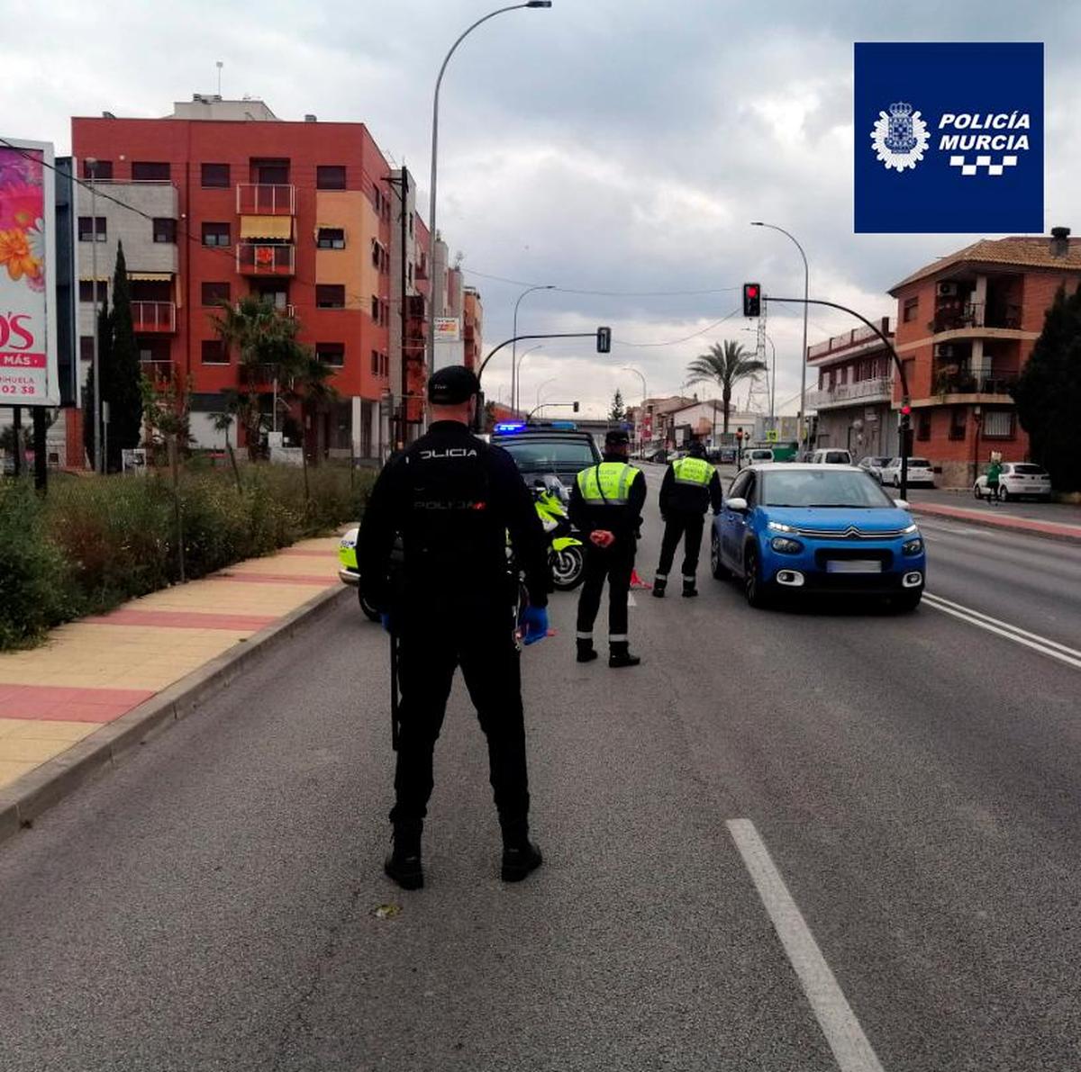 Controles llevados a cabo por la Policía Local de Murcia.