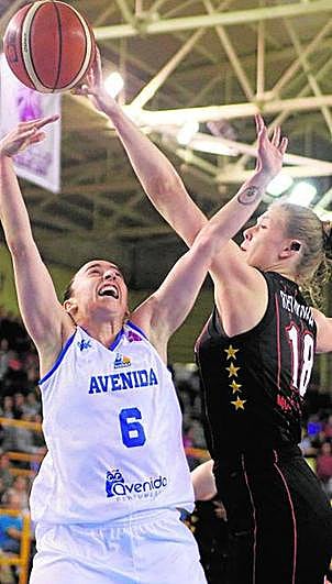 Silvia, en el partido contra el Spartak.